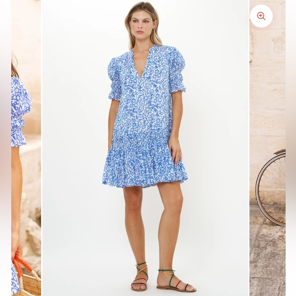 NWT Oliphant Smock Dropped Mini in Cypress Blue - Picture 6 of 6